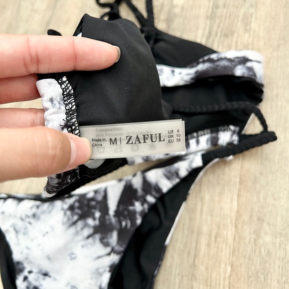 ZAFUL Tie dye braided straps bikini set size M - Picture 2 of 5